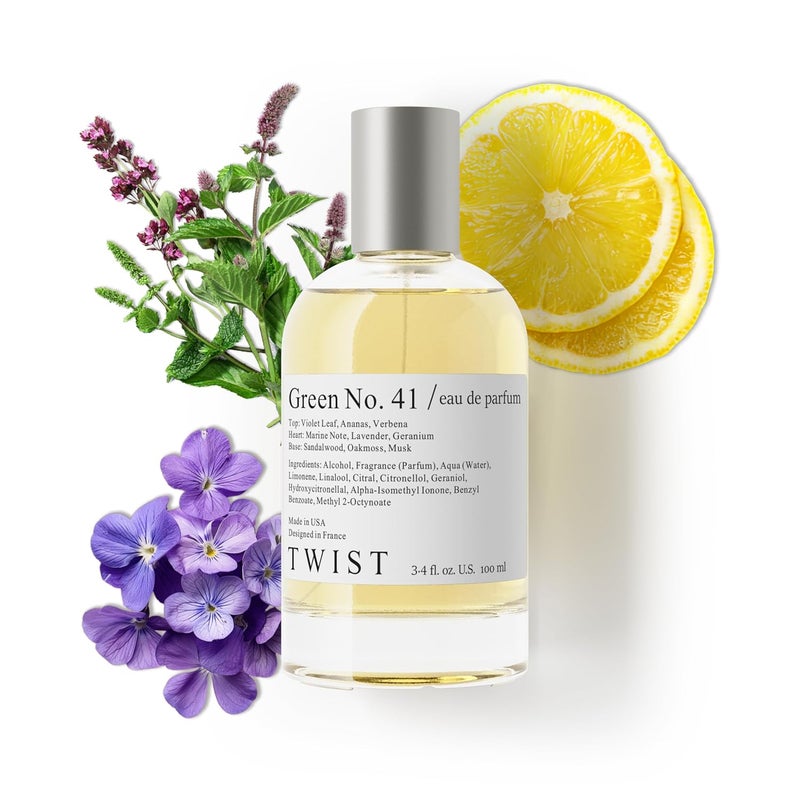 Twist Green No. 41 - Eau De Parfum Inspired by Creed's Green Irish Tweed, Long-Lasting Perfume For Men, Paraben Free, Vegan, Clean Ingredients, Fragrance - Spray 100 ml | 3.4 fl. oz. - Image 1